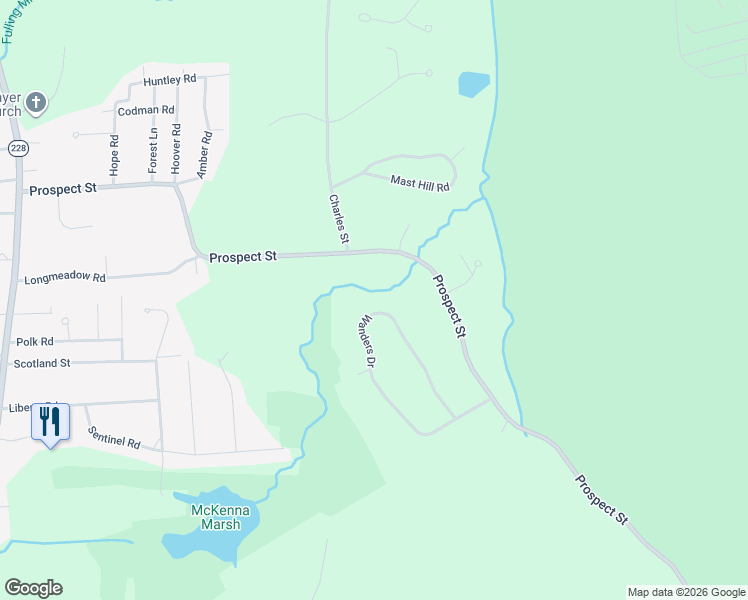 map of restaurants, bars, coffee shops, grocery stores, and more near 23 Wanders Drive in Hingham