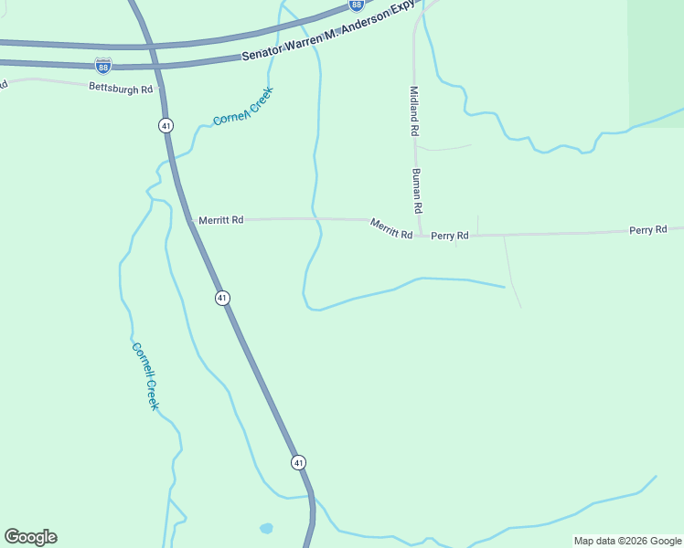 map of restaurants, bars, coffee shops, grocery stores, and more near 90 Merritt Road in Nineveh