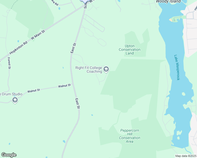 map of restaurants, bars, coffee shops, grocery stores, and more near 16 Rockwood Lane in Upton