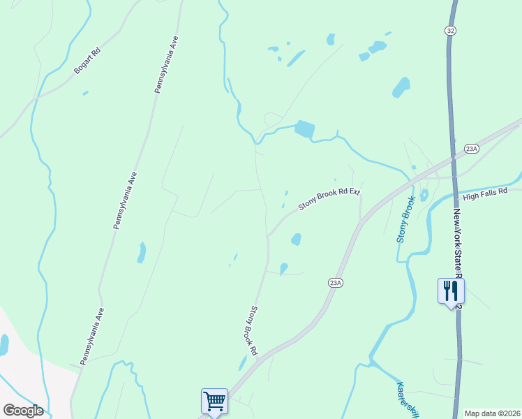 map of restaurants, bars, coffee shops, grocery stores, and more near 209 Stony Brook Rd in Palenville