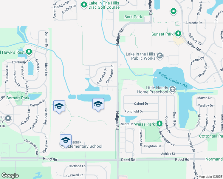 map of restaurants, bars, coffee shops, grocery stores, and more near 5362 Wildspring Drive in Lake in the Hills