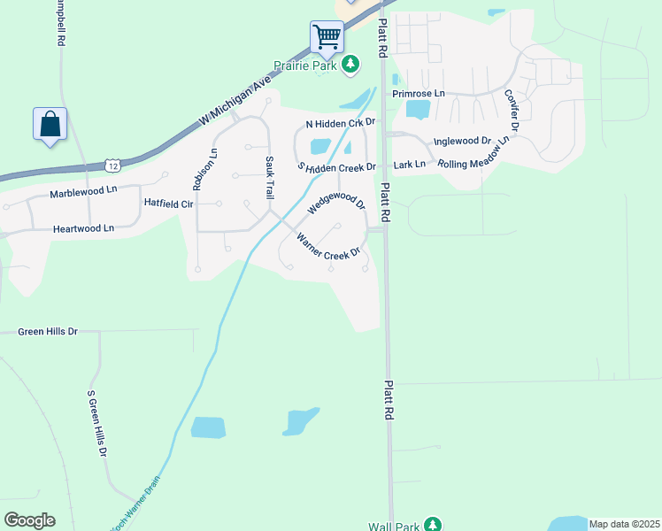 map of restaurants, bars, coffee shops, grocery stores, and more near 1333 Darlington Cir in Saline