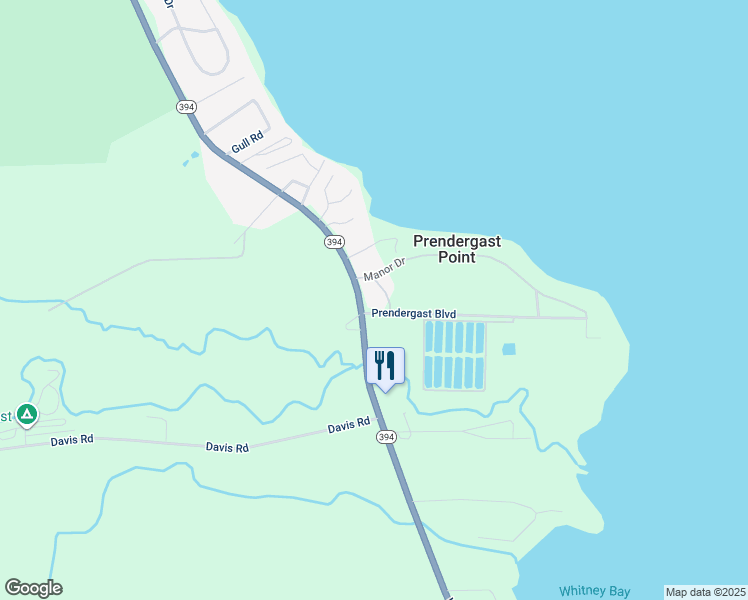 map of restaurants, bars, coffee shops, grocery stores, and more near 5964 Prendergast Blvd in Mayville