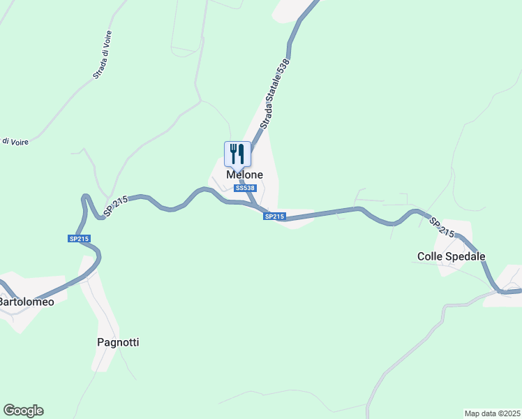 map of restaurants, bars, coffee shops, grocery stores, and more near 34 Località Melone in Provincia di Chieti