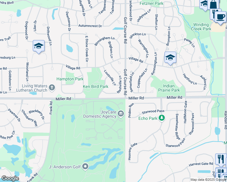 map of restaurants, bars, coffee shops, grocery stores, and more near 1831 Nashville Lane in Crystal Lake