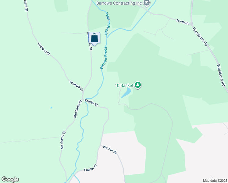map of restaurants, bars, coffee shops, grocery stores, and more near 131 Fowler Street in Upton