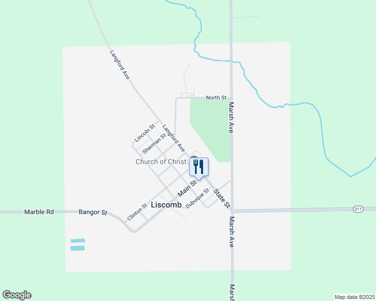 map of restaurants, bars, coffee shops, grocery stores, and more near 410 State Street in Liscomb