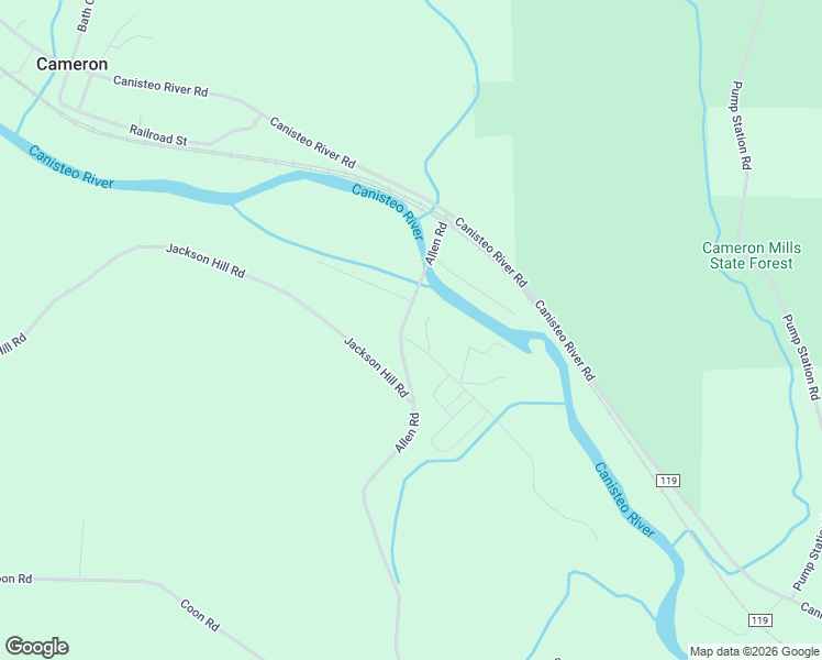 map of restaurants, bars, coffee shops, grocery stores, and more near 3956 County Road 22 in Cameron