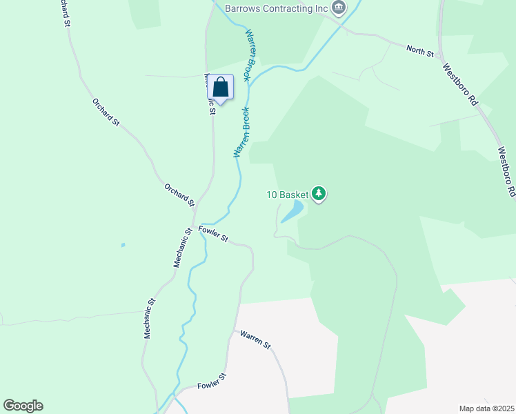 map of restaurants, bars, coffee shops, grocery stores, and more near 131 Fowler Street in Upton