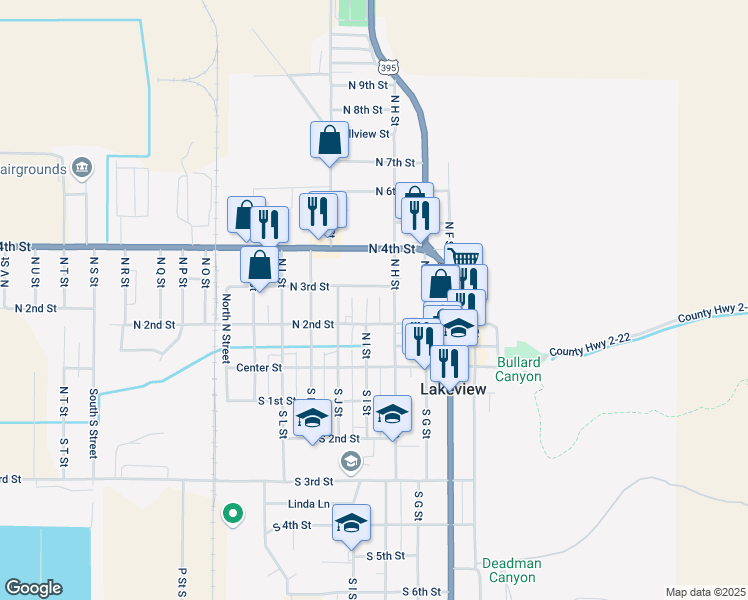 map of restaurants, bars, coffee shops, grocery stores, and more near 821-999 N 3rd St in Lakeview