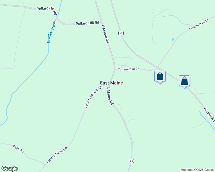 map of restaurants, bars, coffee shops, grocery stores, and more near in East Maine