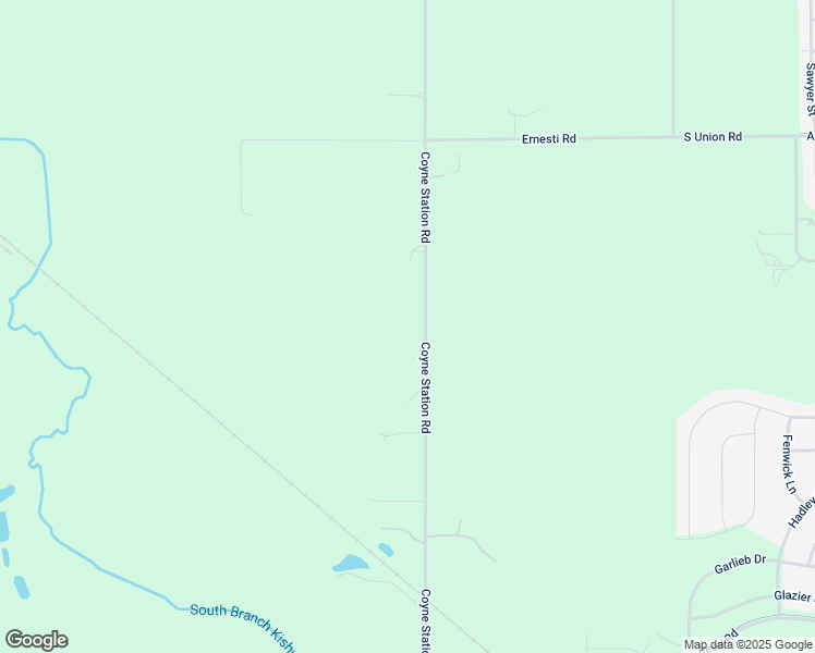 map of restaurants, bars, coffee shops, grocery stores, and more near 9417 Coyne Station Road in Huntley