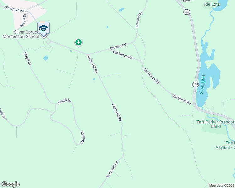 map of restaurants, bars, coffee shops, grocery stores, and more near 31 Keith Hill Rd in Grafton