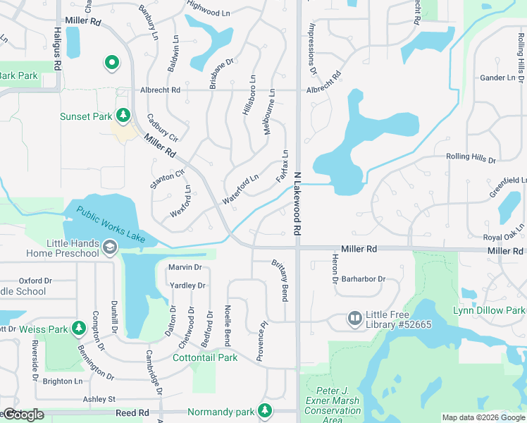 map of restaurants, bars, coffee shops, grocery stores, and more near 2191 Litchfield Lane in Lake in the Hills