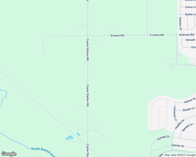 map of restaurants, bars, coffee shops, grocery stores, and more near 9417 Coyne Station Road in Huntley