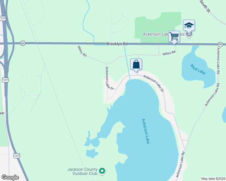map of restaurants, bars, coffee shops, grocery stores, and more near 321 Ackerson Lake Drive in Jackson