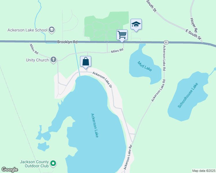 map of restaurants, bars, coffee shops, grocery stores, and more near 212 Ackerson Lake Drive in Jackson