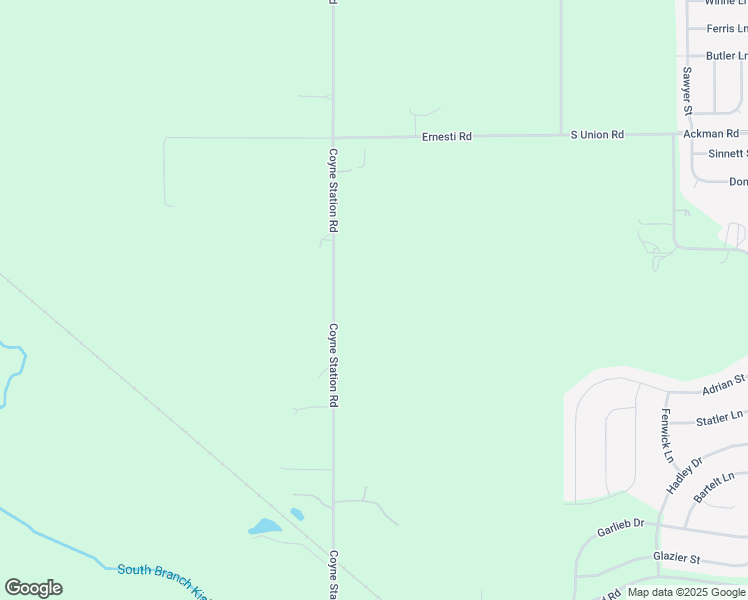 map of restaurants, bars, coffee shops, grocery stores, and more near 9417 Coyne Station Road in Huntley