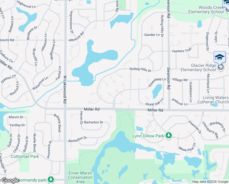 map of restaurants, bars, coffee shops, grocery stores, and more near 3 Hazelwood Court in Lake in the Hills
