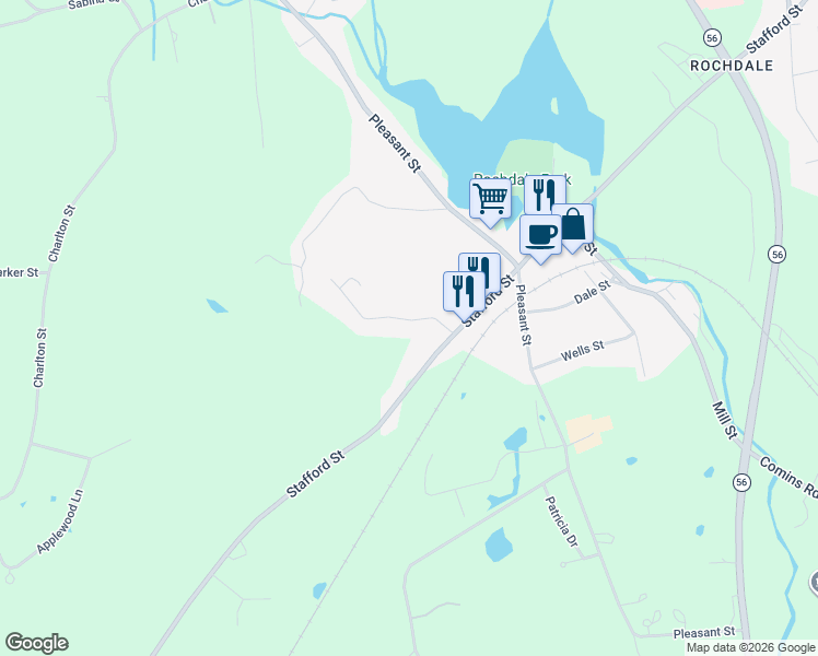map of restaurants, bars, coffee shops, grocery stores, and more near 17 Siani Road in Leicester
