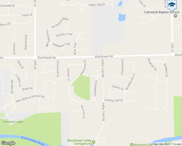 map of restaurants, bars, coffee shops, grocery stores, and more near 3494 Rockview Road in Rockford