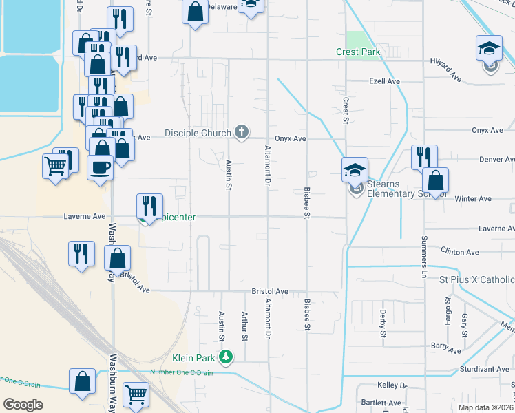 map of restaurants, bars, coffee shops, grocery stores, and more near in Altamont