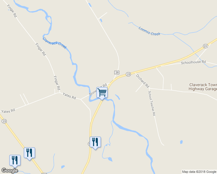 map of restaurants, bars, coffee shops, grocery stores, and more near 360 Highway 9H in Hudson