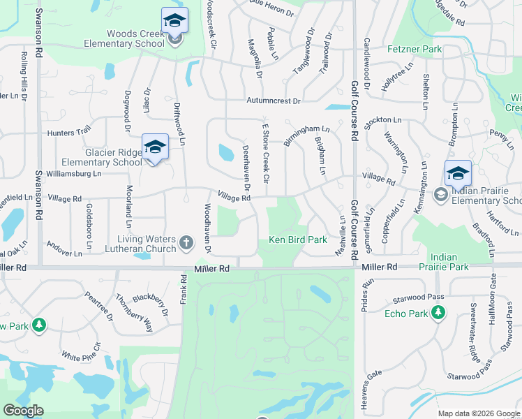 map of restaurants, bars, coffee shops, grocery stores, and more near 1725 Deerhaven Drive in Crystal Lake