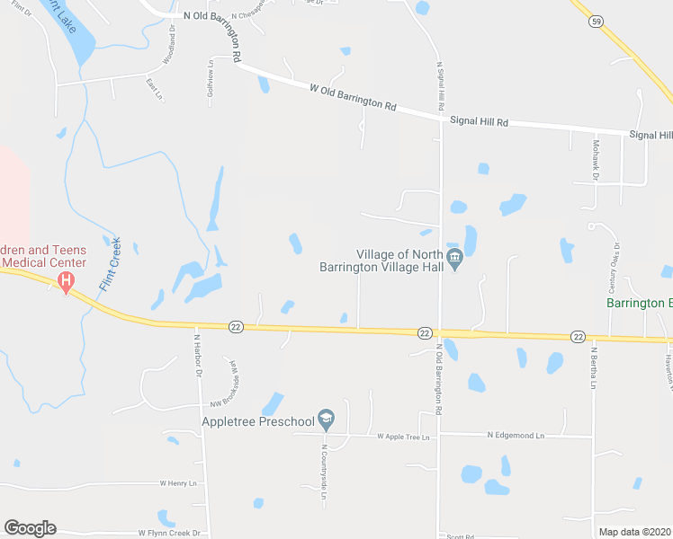 map of restaurants, bars, coffee shops, grocery stores, and more near 22640 North Cherry Hill Road in North Barrington