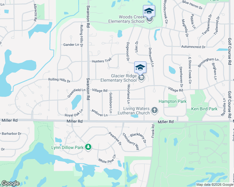 map of restaurants, bars, coffee shops, grocery stores, and more near 1198 Village Road in Crystal Lake