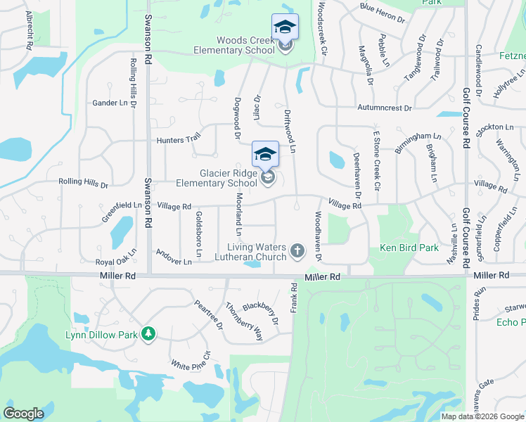 map of restaurants, bars, coffee shops, grocery stores, and more near 1740 Kings Gate Lane in Crystal Lake