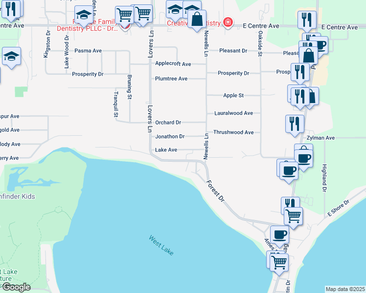map of restaurants, bars, coffee shops, grocery stores, and more near 1504 Jonathon Drive in Portage