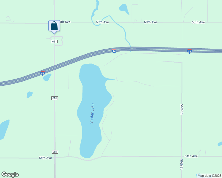 map of restaurants, bars, coffee shops, grocery stores, and more near 63380 Shafer Lake Road in Lawrence