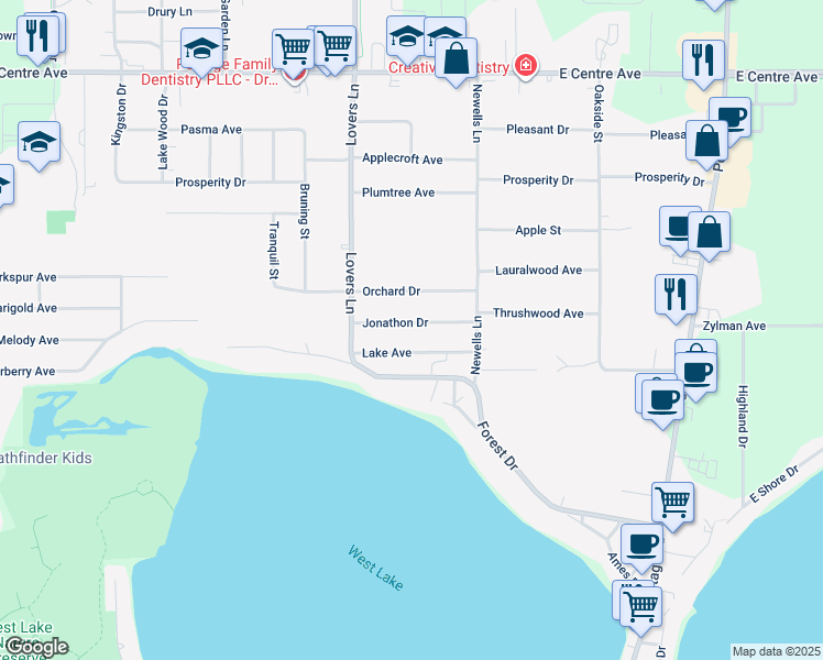 map of restaurants, bars, coffee shops, grocery stores, and more near 1504 Jonathon Drive in Portage