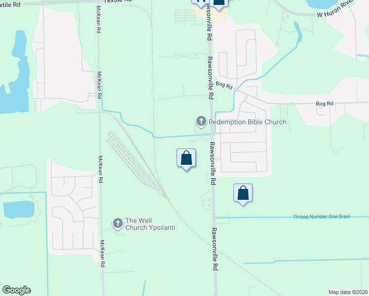 map of restaurants, bars, coffee shops, grocery stores, and more near 6630 Rawsonville Road in Belleville