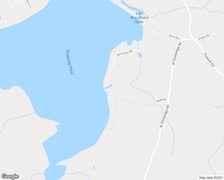 map of restaurants, bars, coffee shops, grocery stores, and more near 224 Red Gable Road in East Brookfield