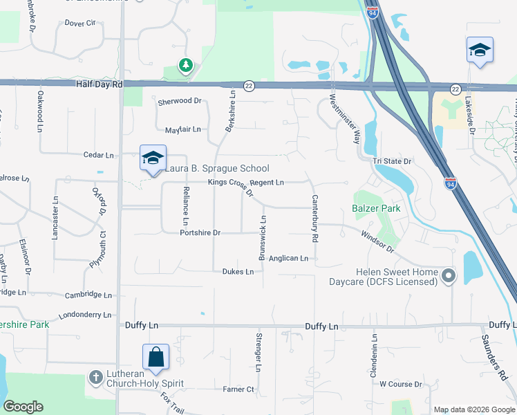 map of restaurants, bars, coffee shops, grocery stores, and more near 37 Kings Cross Drive in Lincolnshire