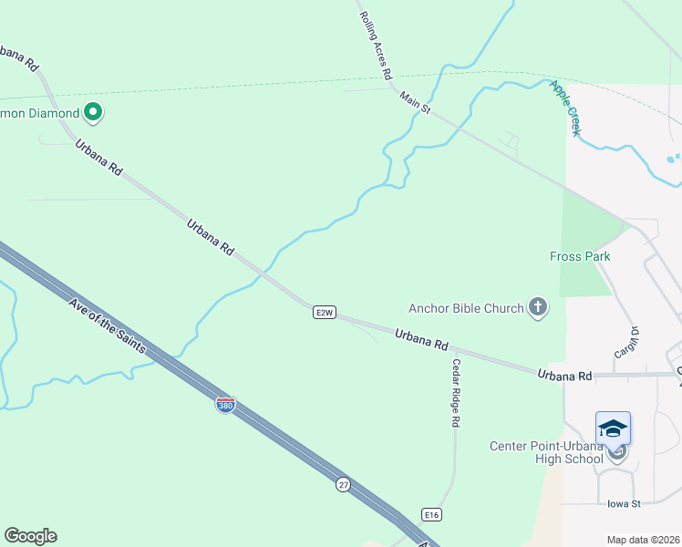 map of restaurants, bars, coffee shops, grocery stores, and more near 4537 Urbana Road in Center Point