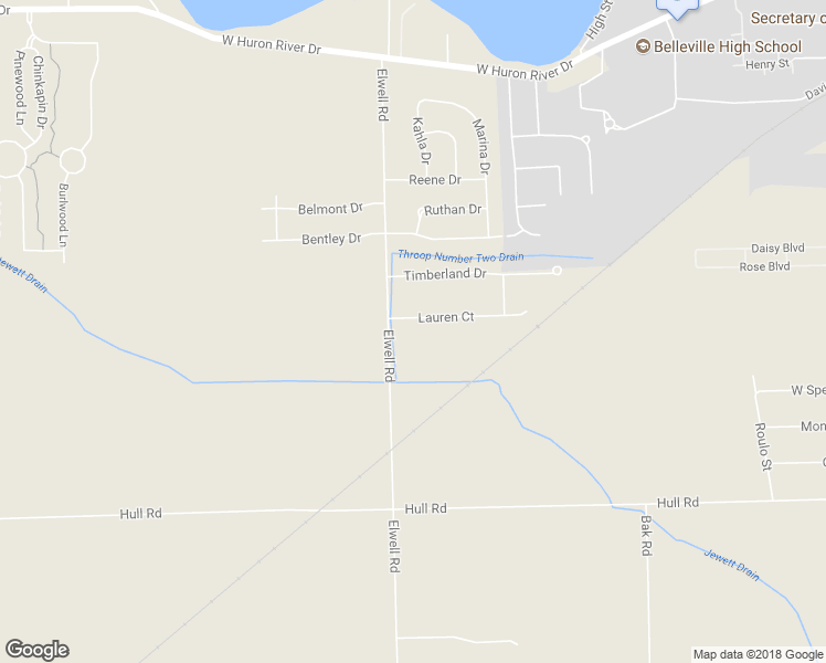 map of restaurants, bars, coffee shops, grocery stores, and more near 47253 Lauren Court in Belleville