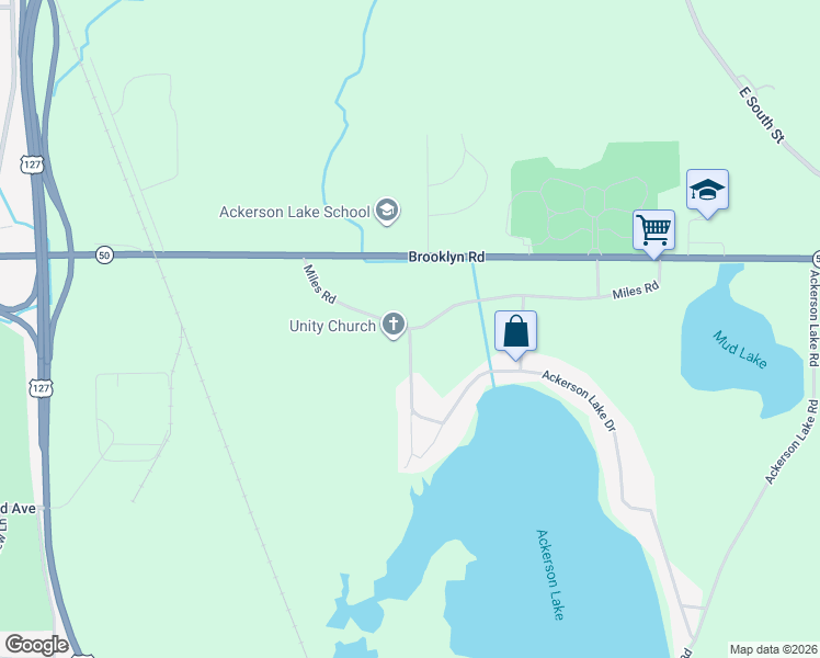 map of restaurants, bars, coffee shops, grocery stores, and more near 3330 Miles Road in Jackson