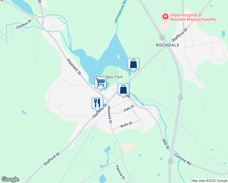 map of restaurants, bars, coffee shops, grocery stores, and more near 2-4 Church Place in Leicester