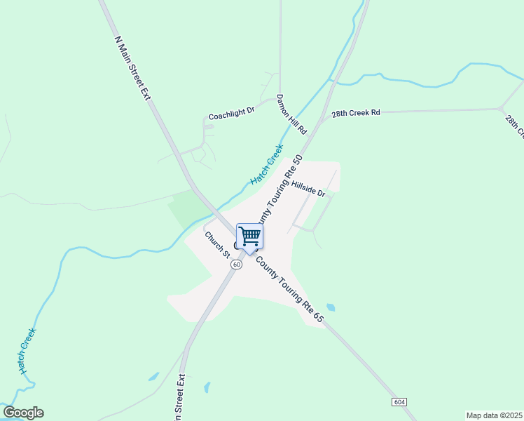 map of restaurants, bars, coffee shops, grocery stores, and more near 2900 Gerry-Ellington Road in Gerry