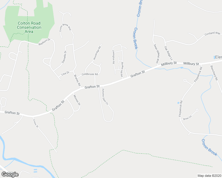 map of restaurants, bars, coffee shops, grocery stores, and more near 124 Grafton Street in Millbury