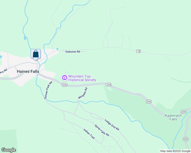 map of restaurants, bars, coffee shops, grocery stores, and more near 5066 New York 23A in Haines Falls