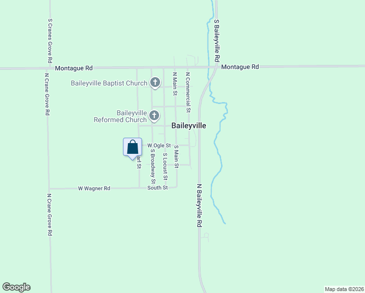 map of restaurants, bars, coffee shops, grocery stores, and more near 207 South Main Street in Baileyville