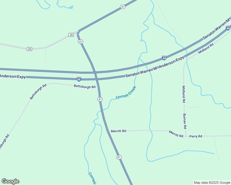 map of restaurants, bars, coffee shops, grocery stores, and more near 104 New York 41 in Afton