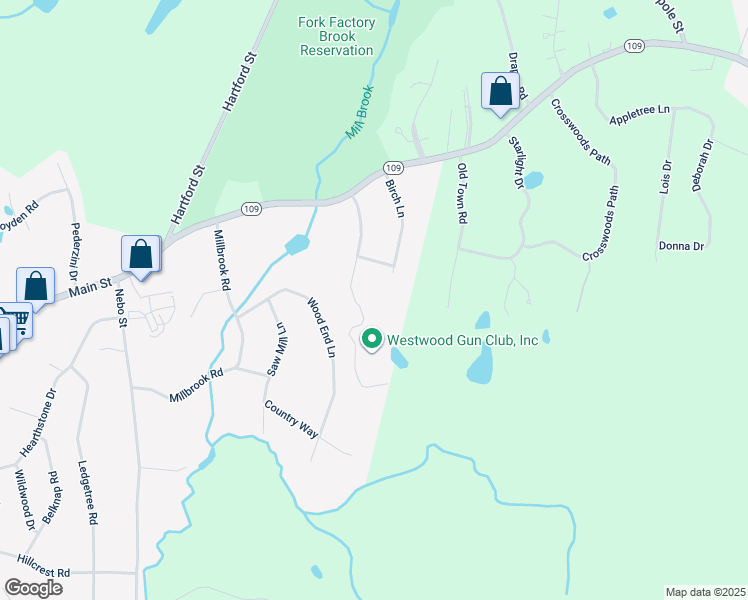 map of restaurants, bars, coffee shops, grocery stores, and more near 20 Trailside Road in Medfield