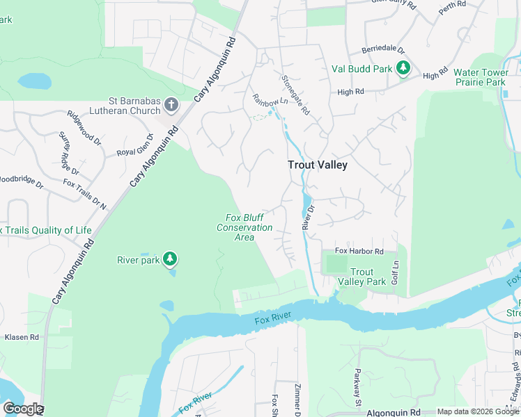 map of restaurants, bars, coffee shops, grocery stores, and more near 118 Brookbridge Road in Trout Valley