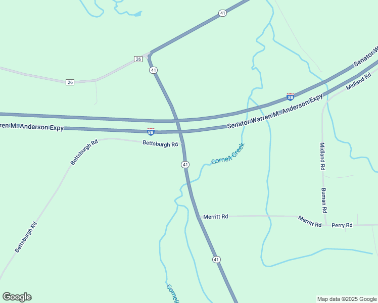 map of restaurants, bars, coffee shops, grocery stores, and more near 104 New York 41 in Afton