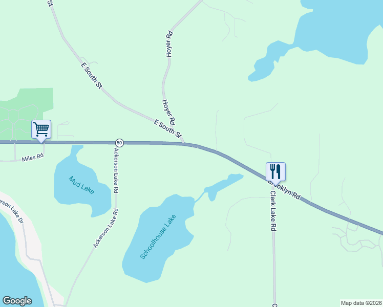 map of restaurants, bars, coffee shops, grocery stores, and more near 4715 Brooklyn Road in Jackson